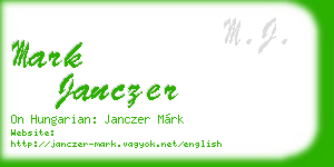 mark janczer business card